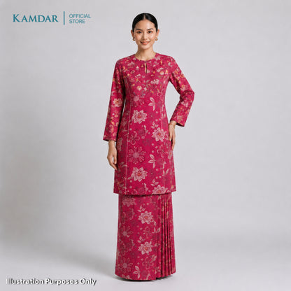 KAMDAR – Cempaka Baju Kurung Pesak Gantung Vatican Premium Wanita | Set Moden Eksklusif | S-3XL