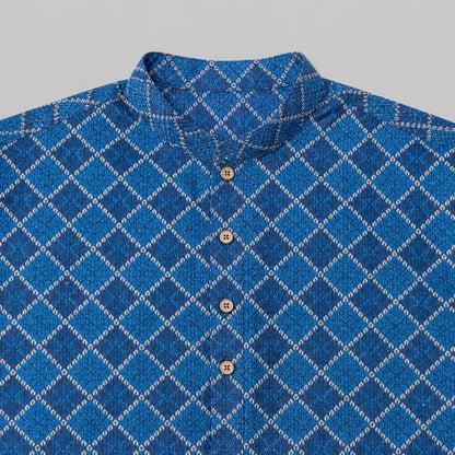 KAMDAR – Baju Kurta Panjang Lelaki Corak Diamond Sequin | Baju Deepavali Mewah