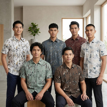 KAMDAR Avaro Shirt Lelaki | Kemeja Lengan Pendek Moden | Smart Casual & Daily Wear | M-5XL