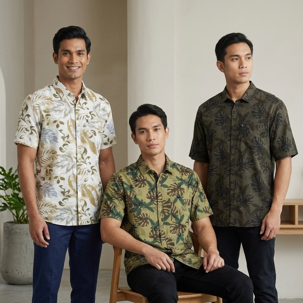 KAMDAR Avaro Shirt Lelaki | Kemeja Lengan Pendek Moden | Smart Casual & Daily Wear | M-5XL