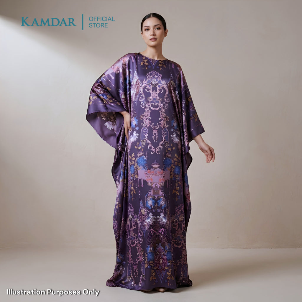 KAMDAR – Julian Satin Digital Prints | Corak Oriental Baroque | Kain Baju Kurung