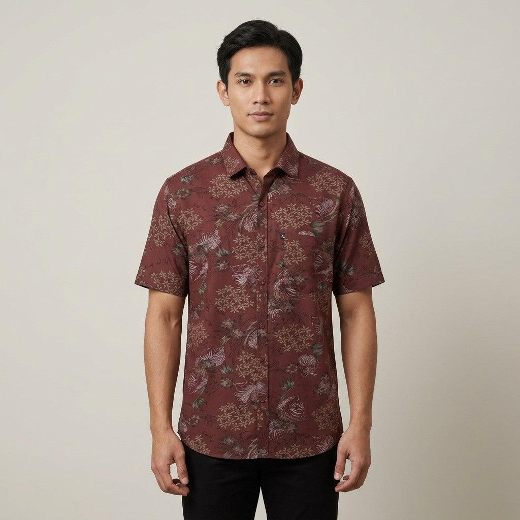 KAMDAR Avaro Shirt Lelaki | Kemeja Lengan Pendek Moden | Smart Casual & Daily Wear | M-5XL