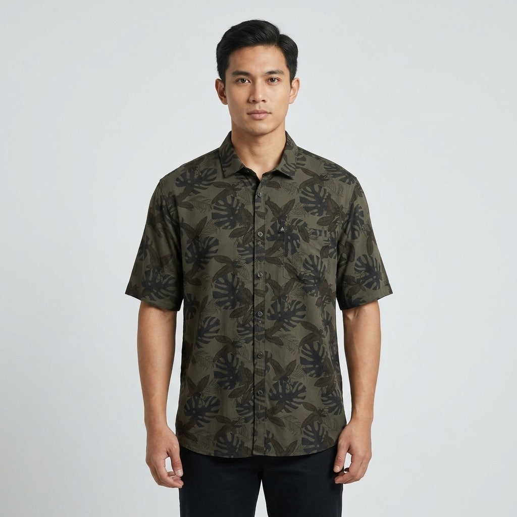 KAMDAR Avaro Shirt Lelaki | Kemeja Lengan Pendek Moden | Smart Casual & Daily Wear | M-5XL