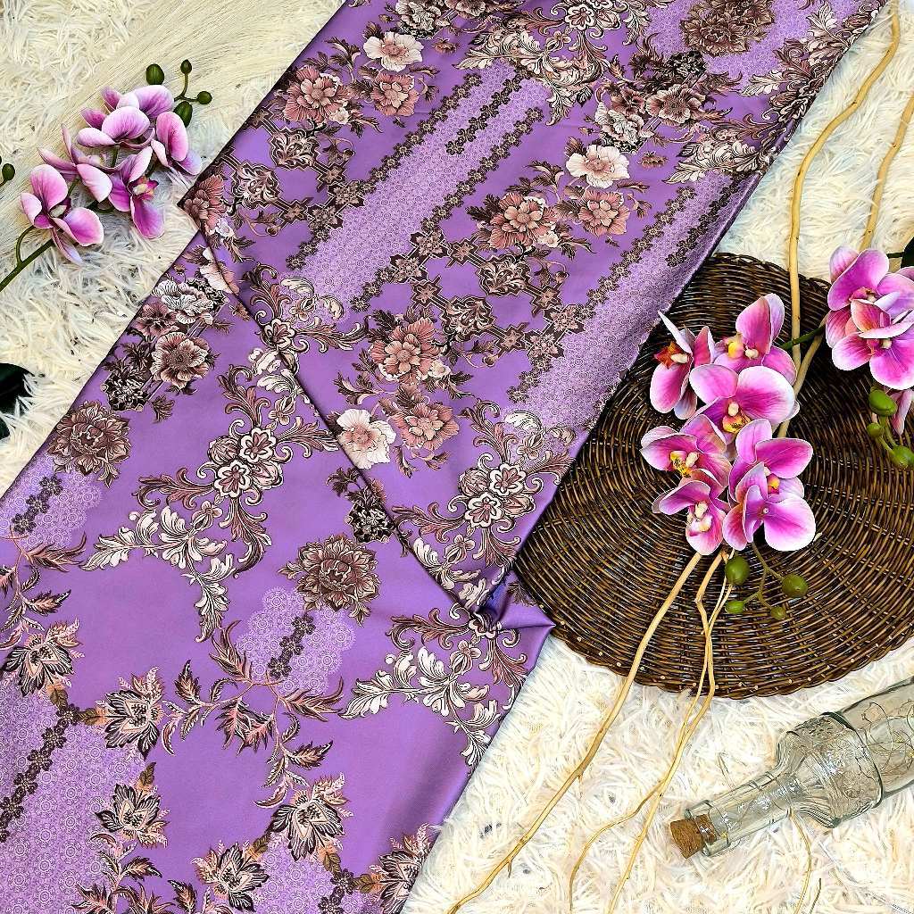 KAMDAR – Julian Satin Digital Prints | Corak Oriental Baroque | Kain Baju Kurung