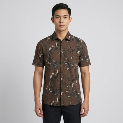 KAMDAR Avaro Shirt Lelaki | Kemeja Lengan Pendek Moden | Smart Casual & Daily Wear | M-5XL