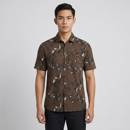 KAMDAR Avaro Shirt Lelaki | Kemeja Lengan Pendek Moden | Smart Casual & Daily Wear | M-5XL
