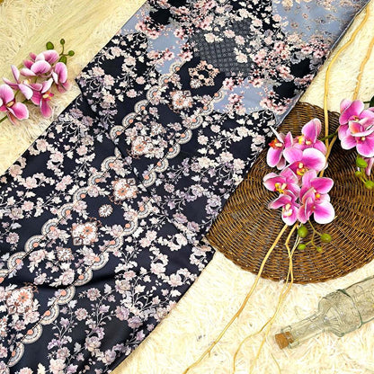 KAMDAR – Julian Satin Digital Prints | Corak Oriental Baroque | Kain Baju Kurung