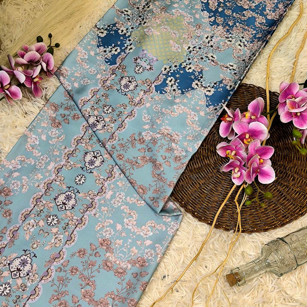 KAMDAR – Julian Satin Digital Prints | Corak Oriental Baroque | Kain Baju Kurung