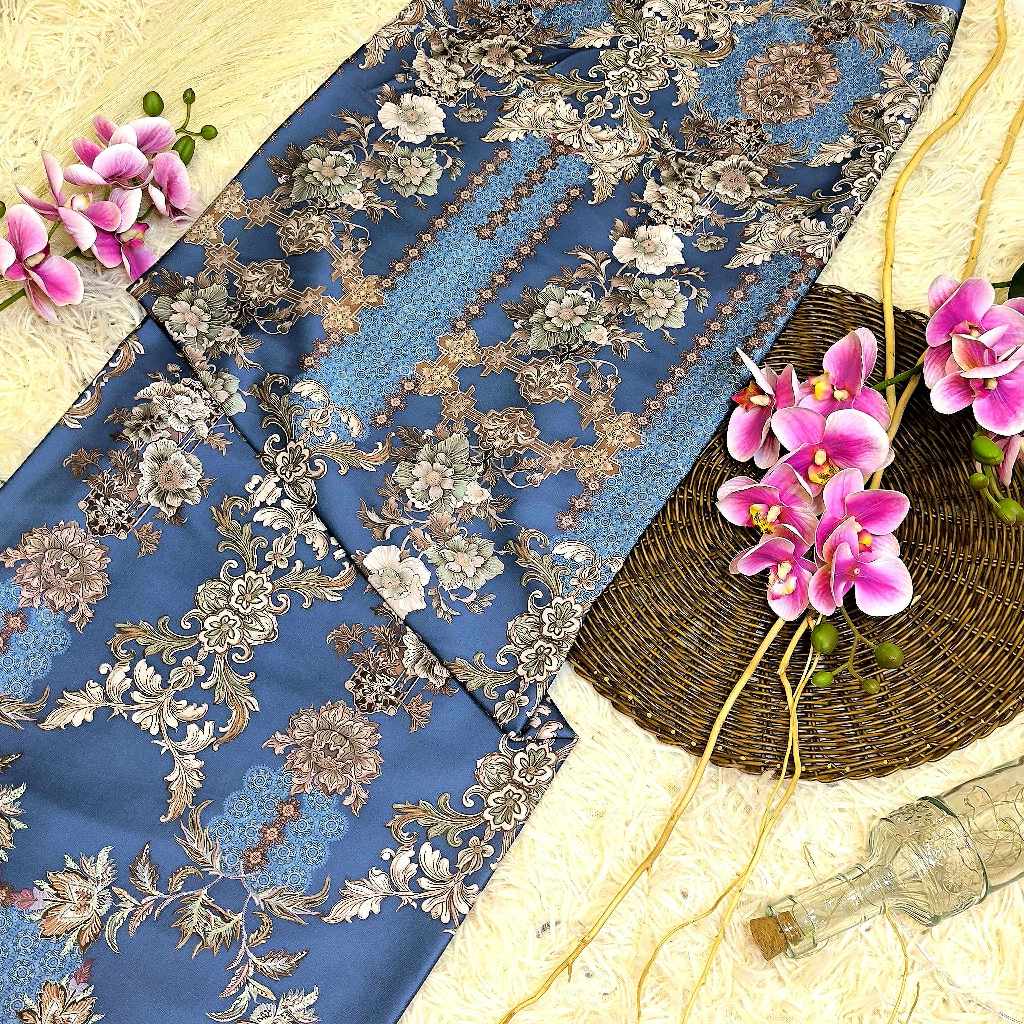 KAMDAR – Julian Satin Digital Prints | Corak Oriental Baroque | Kain Baju Kurung