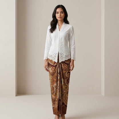 KAMDAR Aliah Instant Pario Skirt | Wrap Skirt Flowy Selesa Tanpa Lilit | Raya & Casual | Free Size