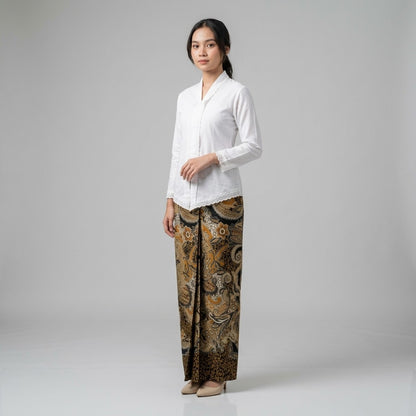 KAMDAR Aliah Instant Pario Skirt | Wrap Skirt Flowy Selesa Tanpa Lilit | Raya & Casual | Free Size