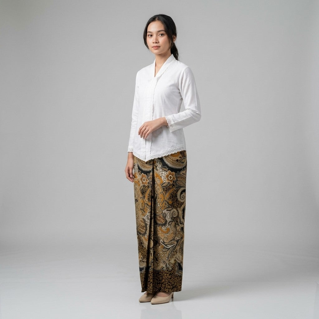 KAMDAR Aliah Instant Pario Skirt | Wrap Skirt Flowy Selesa Tanpa Lilit | Raya & Casual | Free Size