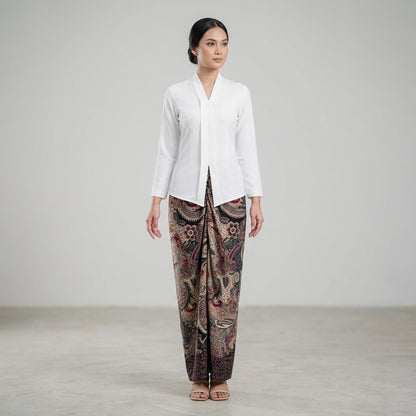 KAMDAR Aliah Instant Pario Skirt | Wrap Skirt Flowy Selesa Tanpa Lilit | Raya & Casual | Free Size