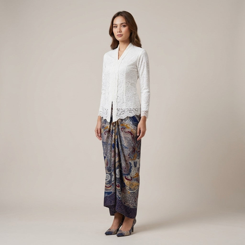 KAMDAR Aliah Instant Pario Skirt | Wrap Skirt Flowy Selesa Tanpa Lilit | Raya & Casual | Free Size