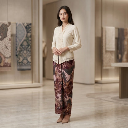 KAMDAR Aliah Instant Pario Skirt | Wrap Skirt Flowy Selesa Tanpa Lilit | Raya & Casual | Free Size