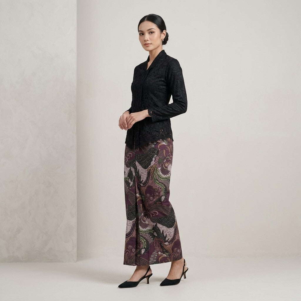 KAMDAR Aliah Instant Pario Skirt | Wrap Skirt Flowy Selesa Tanpa Lilit | Raya & Casual | Free Size
