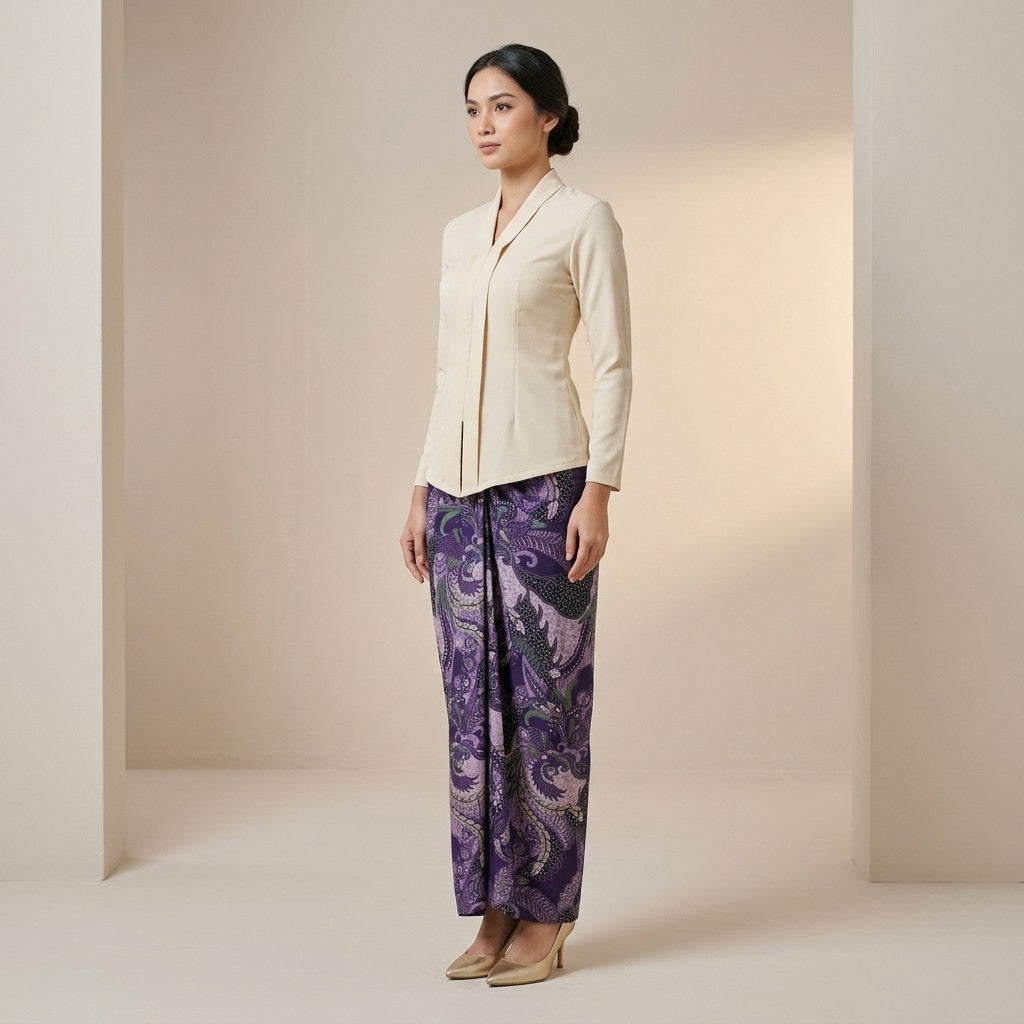 KAMDAR Aliah Instant Pario Skirt | Wrap Skirt Flowy Selesa Tanpa Lilit | Raya & Casual | Free Size