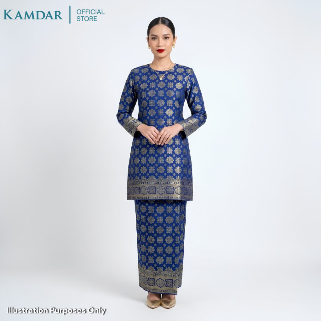 KAMDAR – Harmoni Pelangi Songket Metallic Kain Pasang | Songket Eksklusif Bercorak – 2M/4M