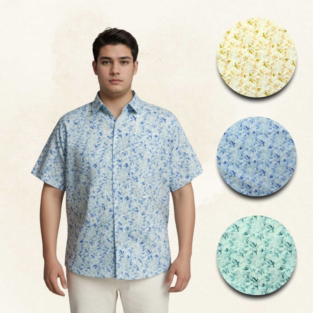 Artemis Floral Cotton Shirts Regular to Plus Size
