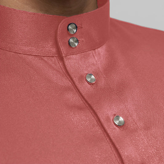 KAMDAR Kellie Tema Merah & Merah Jambu Baju Melayu Cekak Musang Budak Lelaki