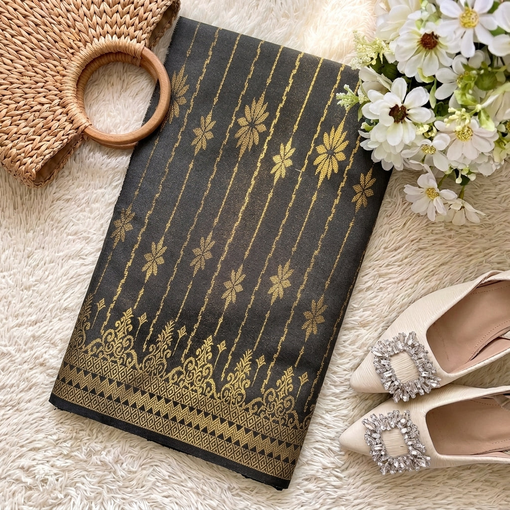 KAMDAR – Cahaya Mutiara Songket Metallic Kain Pasang | Songket Berkualiti Tinggi – 2M/4M