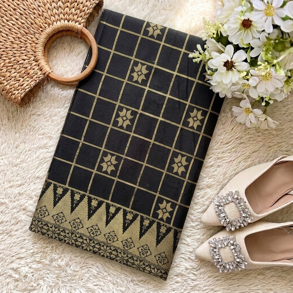 KAMDAR – Cahaya Mutiara Songket Metallic Kain Pasang | Songket Berkualiti Tinggi – 2M/4M