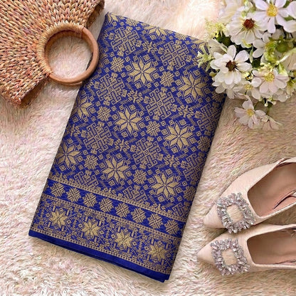 KAMDAR Srikandi Perak Metallic Songket | Kain Songket Berkilat Ironless Tak Jarang | Bidang 44