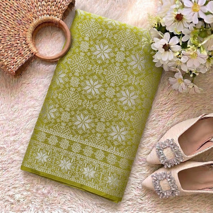 KAMDAR Srikandi Perak Metallic Songket | Kain Songket Berkilat Ironless Tak Jarang | Bidang 44