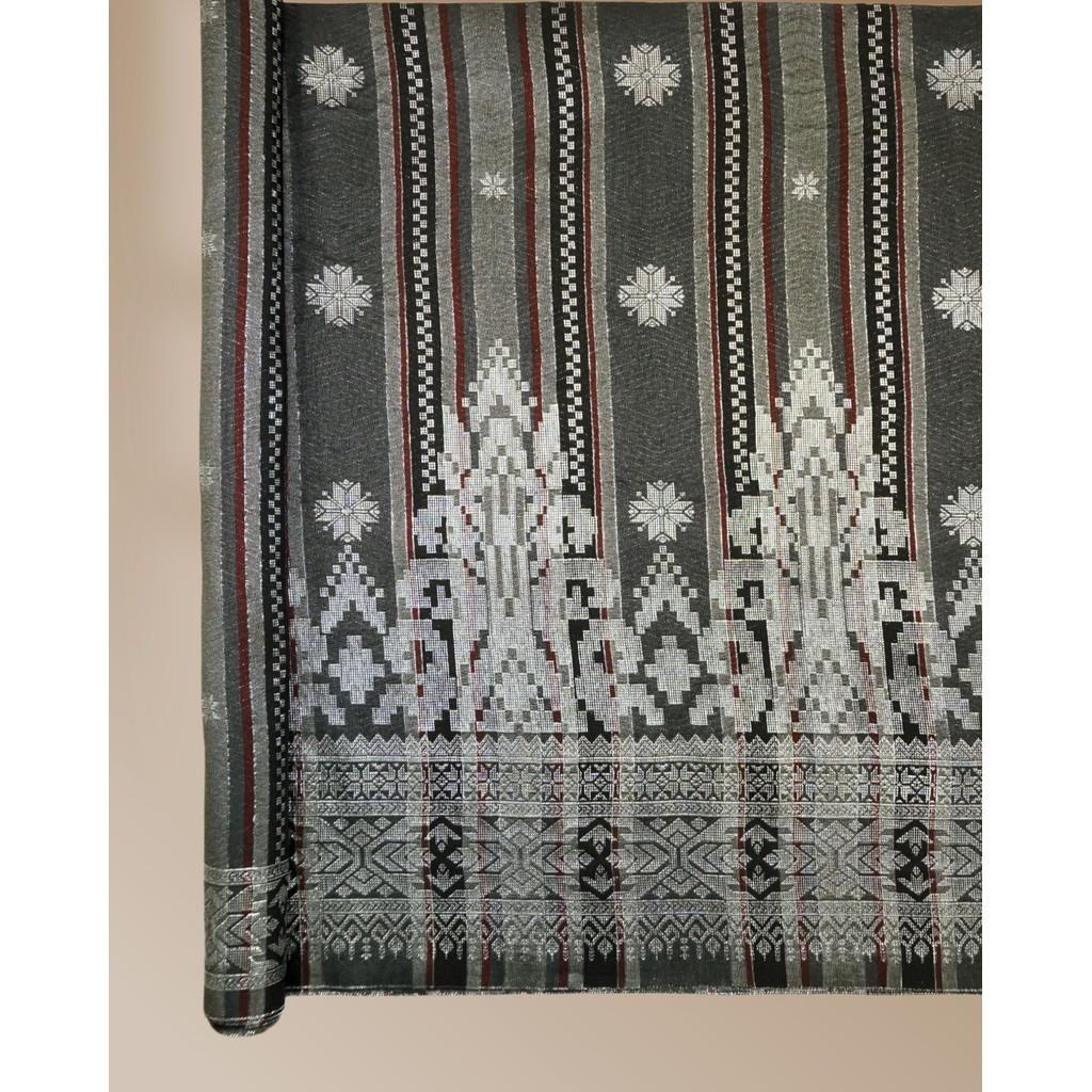 KAMDAR Srikandi Perak Metallic Songket | Kain Songket Berkilat Ironless Tak Jarang | Bidang 44