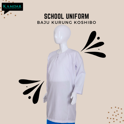 [KAMDAR] UNIFORM BAJU SEKOLAH PUTIH KOSHIBO SIZE 22-46 Kain Koshibo/Kurung Pesak/Baju Sekolah Rendah/Menengah