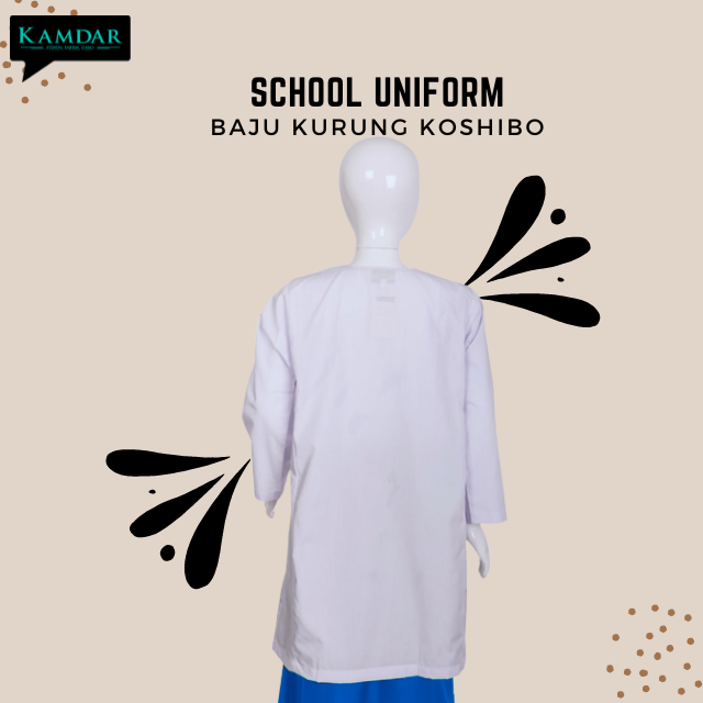 [KAMDAR] UNIFORM BAJU SEKOLAH PUTIH KOSHIBO SIZE 22-46 Kain Koshibo/Kurung Pesak/Baju Sekolah Rendah/Menengah