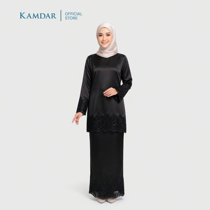 KAMDAR – Bridal Satin & Border Lace Kain Pasang Mix & Match 4M+2M | Satin Premium | Renda Mahkota Mewah