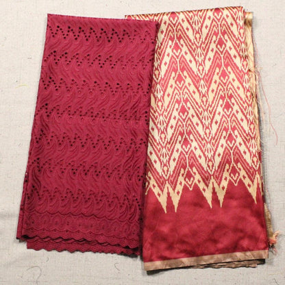 KAMDAR Cotton Embroidery Jacquard Bidang 44"' + Bidang 42" Open Meter (Kain Ela) - Texture & Timbul