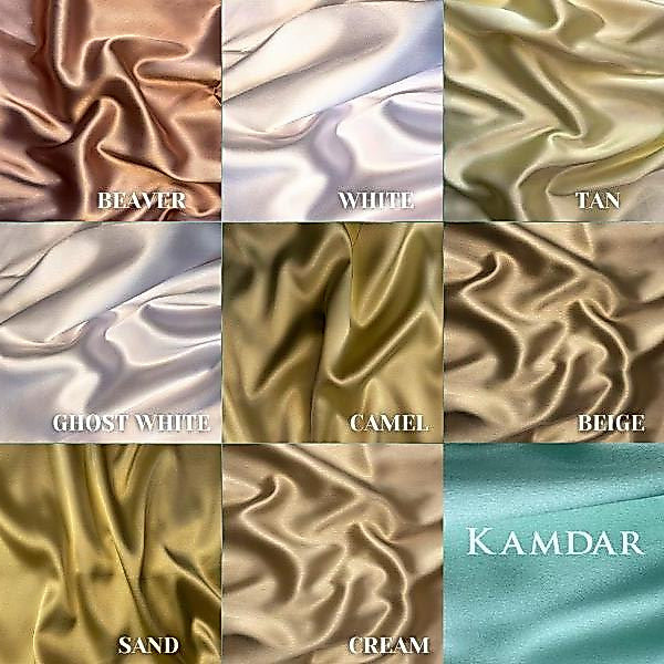 KAMDAR - Open Meter Stefano Italian Plain Satin Bidang 58"