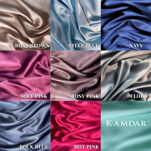 KAMDAR - Open Meter Stefano Italian Plain Satin Bidang 58"