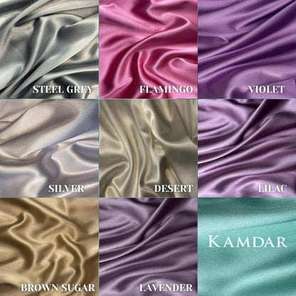 KAMDAR - Open Meter Stefano Italian Plain Satin Bidang 58"