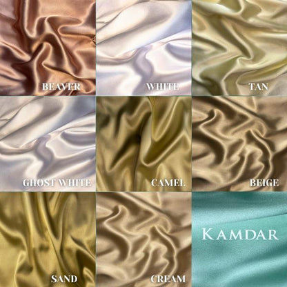 KAMDAR - Open Meter Stefano Italian Plain Satin Bidang 58"