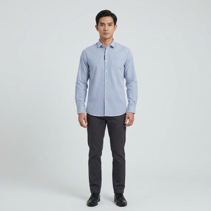 KAMDAR Ariel Executive Stripe Shirt Lelaki | Kemeja Lengan Panjang Stripe | Smart Formal Office | M-5XL
