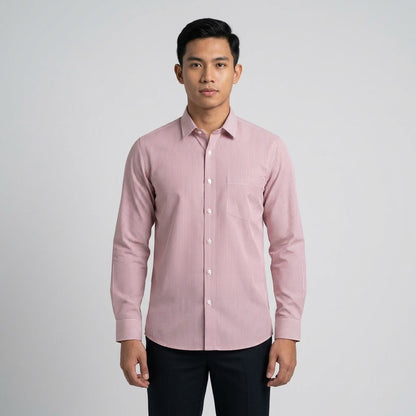KAMDAR Ariel Executive Stripe Shirt Lelaki | Kemeja Lengan Panjang Stripe | Smart Formal Office | M-5XL