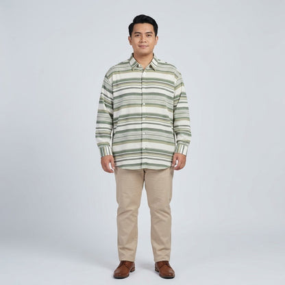 KAMDAR Aurelion Digital Shirt Lelaki | Kemeja Lengan Panjang Lycra Stretchable | Smart Casual Formal | M-5XL