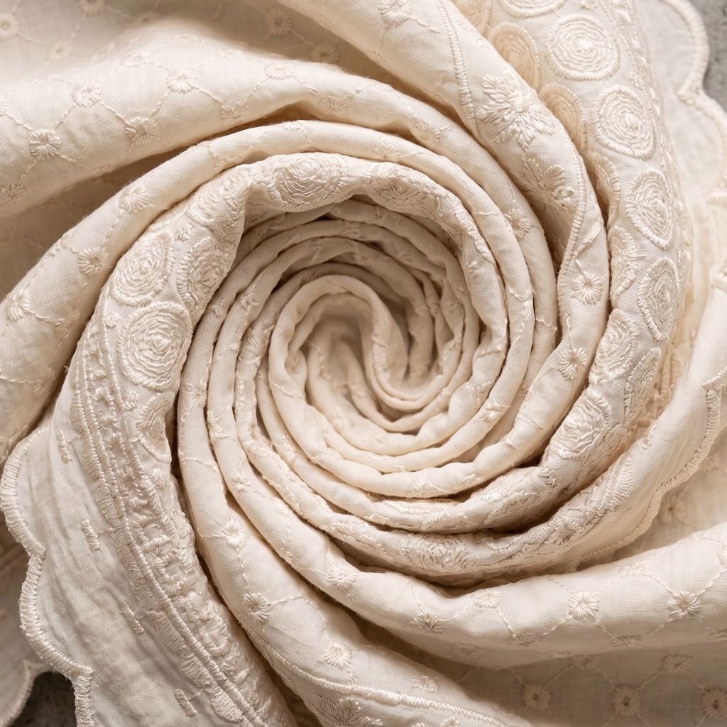 KAMDAR - Seri Dahlia Chikan PC Embroidery 44" (2m, 4m)
