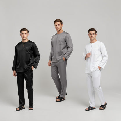 Elmeno Baju Melayu Teluk Belanga – Tema Hitam & Putih