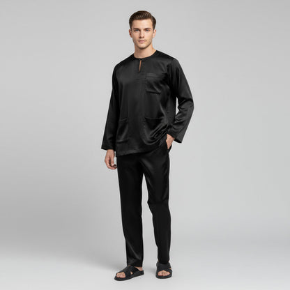 Elmeno Baju Melayu Teluk Belanga – Tema Hitam & Putih