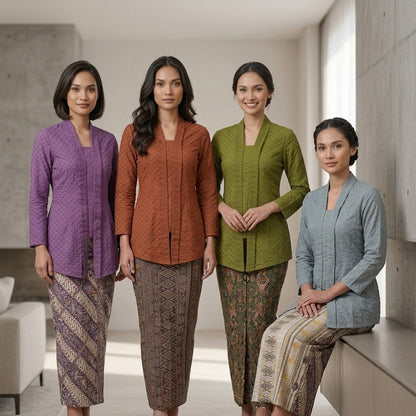 KAMDAR Ayu Embroidery Kebaya Top | Kebaya Sulam Cotton Elegan | Raya & Kenduri | Saiz 38-46