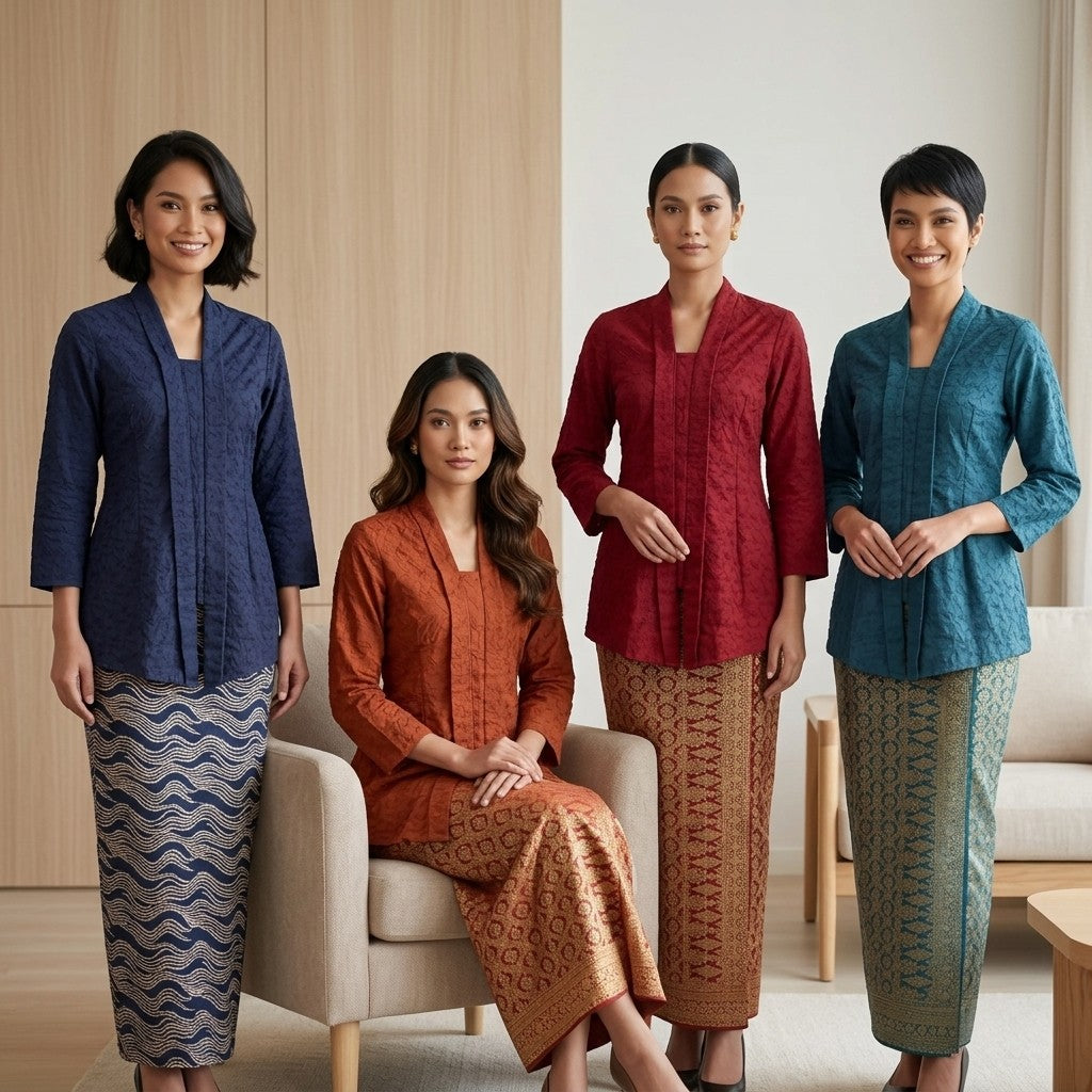KAMDAR Ayu Embroidery Kebaya Top | Kebaya Sulam Cotton Elegan | Raya & Kenduri | Saiz 38-46