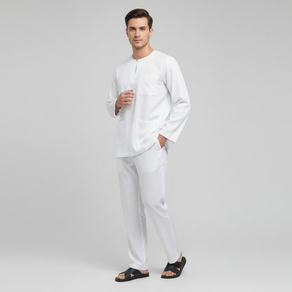 Elmeno Baju Melayu Teluk Belanga – Tema Hitam & Putih