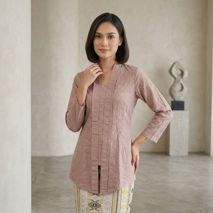 KAMDAR Ayu Embroidery Kebaya Top | Kebaya Sulam Cotton Elegan | Raya & Kenduri | Saiz 38-46