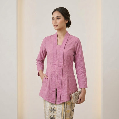 KAMDAR Ayu Embroidery Kebaya Top | Kebaya Sulam Cotton Elegan | Raya & Kenduri | Saiz 38-46