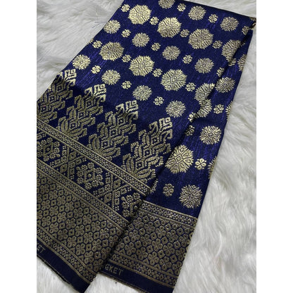 KAMDAR Songket Viral Cyberpunk Gold Bidang 44" Open Meter (Kain Ela) - Ironless & Tak Jarang