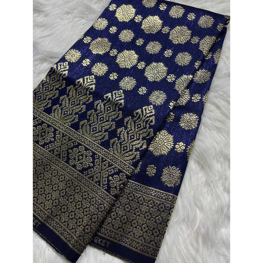 KAMDAR Songket Viral Cyberpunk Gold Bidang 44" Open Meter (Kain Ela) - Ironless & Tak Jarang